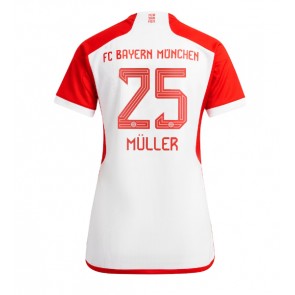 Lacne Ženy Futbalové dres Bayern Munich Thomas Muller #25 2023-24 Krátky Rukáv - Domáci